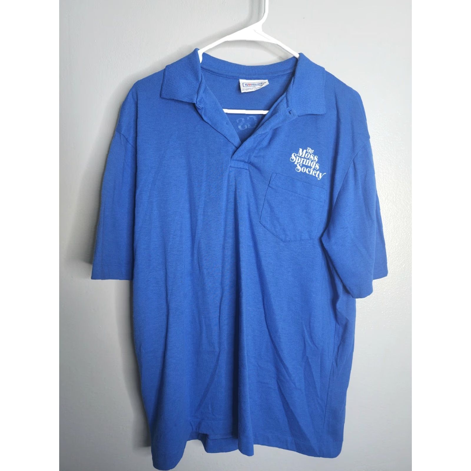 Vintage Vintage Mens XL Moss Springs Society Pocket Polo Shirt JAP 90 Size US XL / EU 56 / 4 - 3 Thumbnail