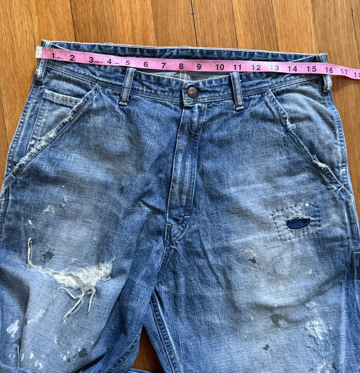 Saint Michael SAINT Michael DENIM PANTS/TRASHED/PAINTER / BLUE / Size : S Size US 32 / EU 48 - 10 Thumbnail