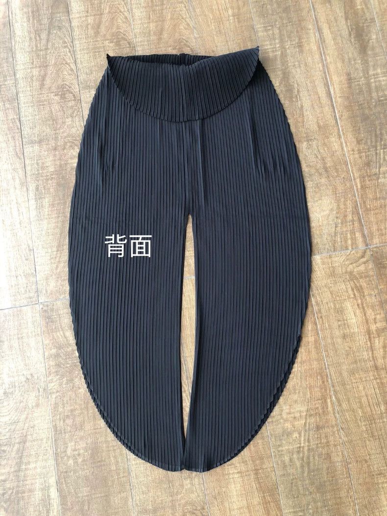 Issey Miyake Issey Miyake size:2 Black mainline wavy edge irregular-sha Size 31" - 2 Thumbnail