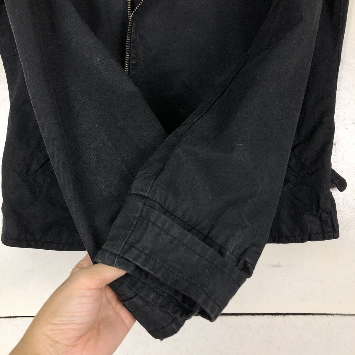 Armani Exchange 🔥CROPPED BIKER JACKET RACER STRIPED DESIGN ARMANI EXCHANGE Size US S / EU 44-46 / 1 - 13 Thumbnail