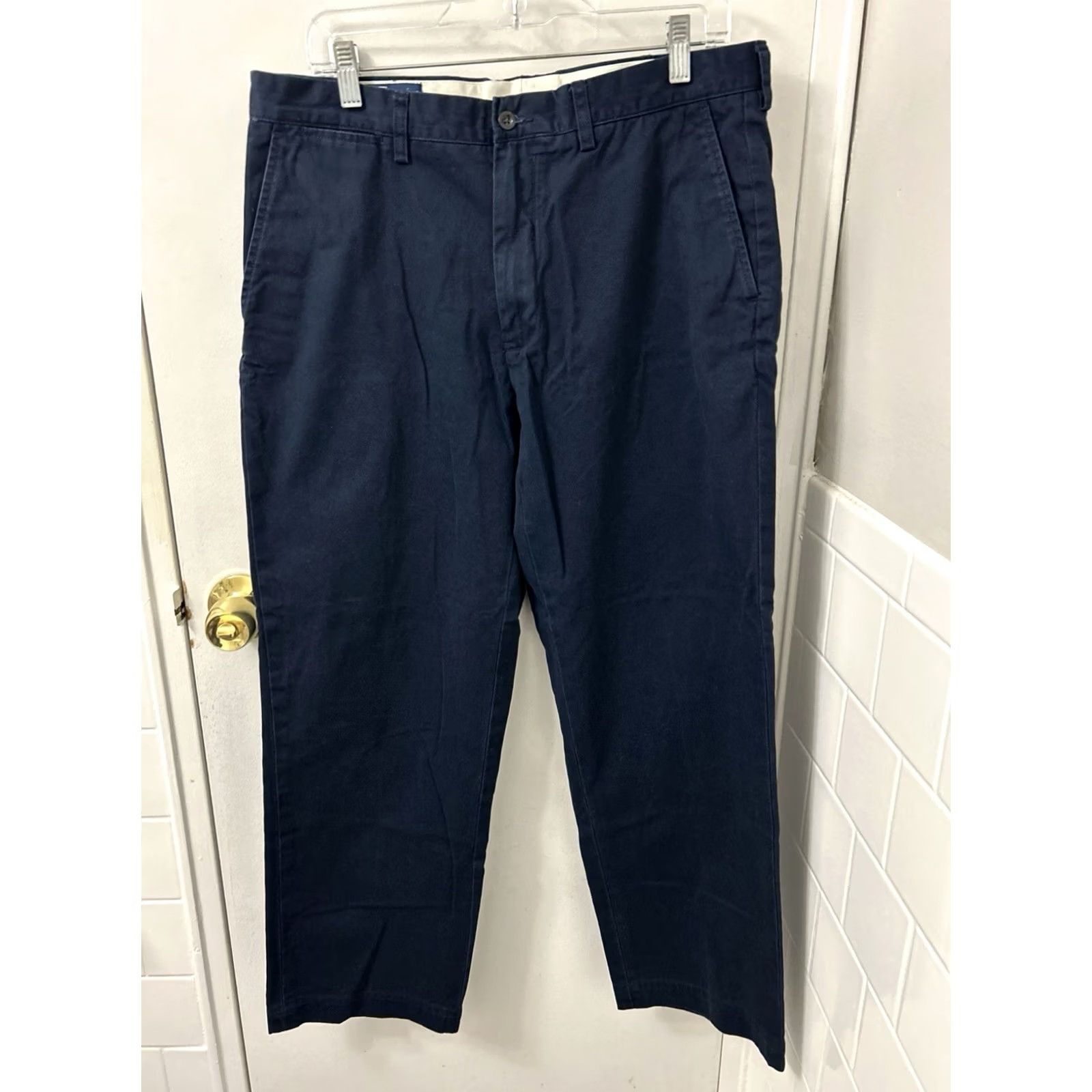 Polo Ralph Lauren Polo Ralph Lauren Preston Chino Pants Mens 35x29 Navy Blue Straight Leg Casual Workwear Business Black Label Polo Player Size US S / EU 44-46 / 1 - 6 Thumbnail
