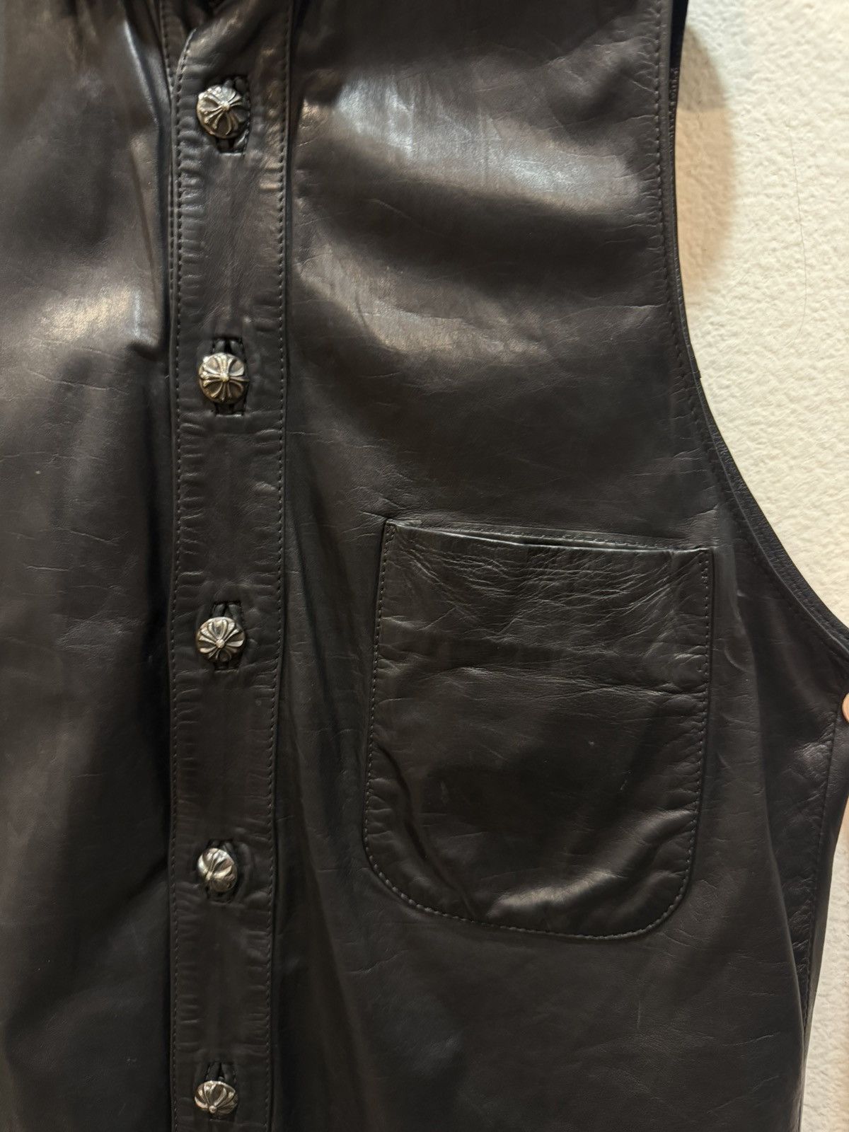 Chrome Hearts Ch Fleur Leather Vest S Size US M / EU 48-50 / 2 - 2 Thumbnail