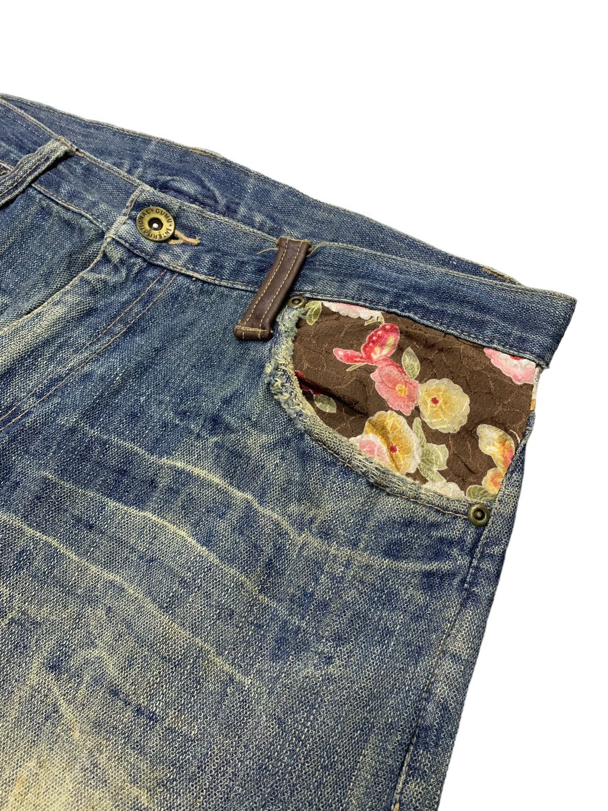 Hysteric Glamour Gumu Japan Boro Patchwork Mud Denim Jeans Size US 32 / EU 48 - 8 Thumbnail