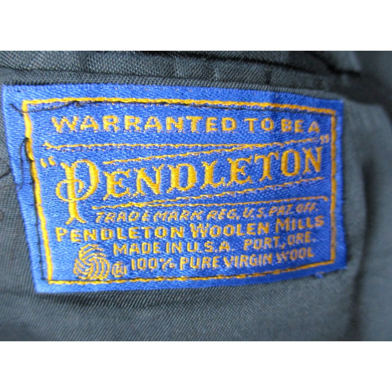 Pendleton Pendleton Blazer Sport Coat Jacket 42 Blue Gray Wool Herringbone Tweed Notch Long Single-Breasted Mens Vintage 42 Big & Tall Size 42R - 7 Thumbnail