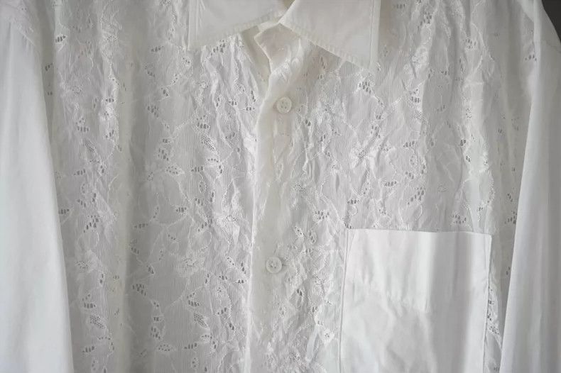 Yohji Yamamoto Yohji Yamamoto 06 SS Stamens Cutout Shirt 2505-Nextarrow Size US XL / EU 56 / 4 - 3 Thumbnail