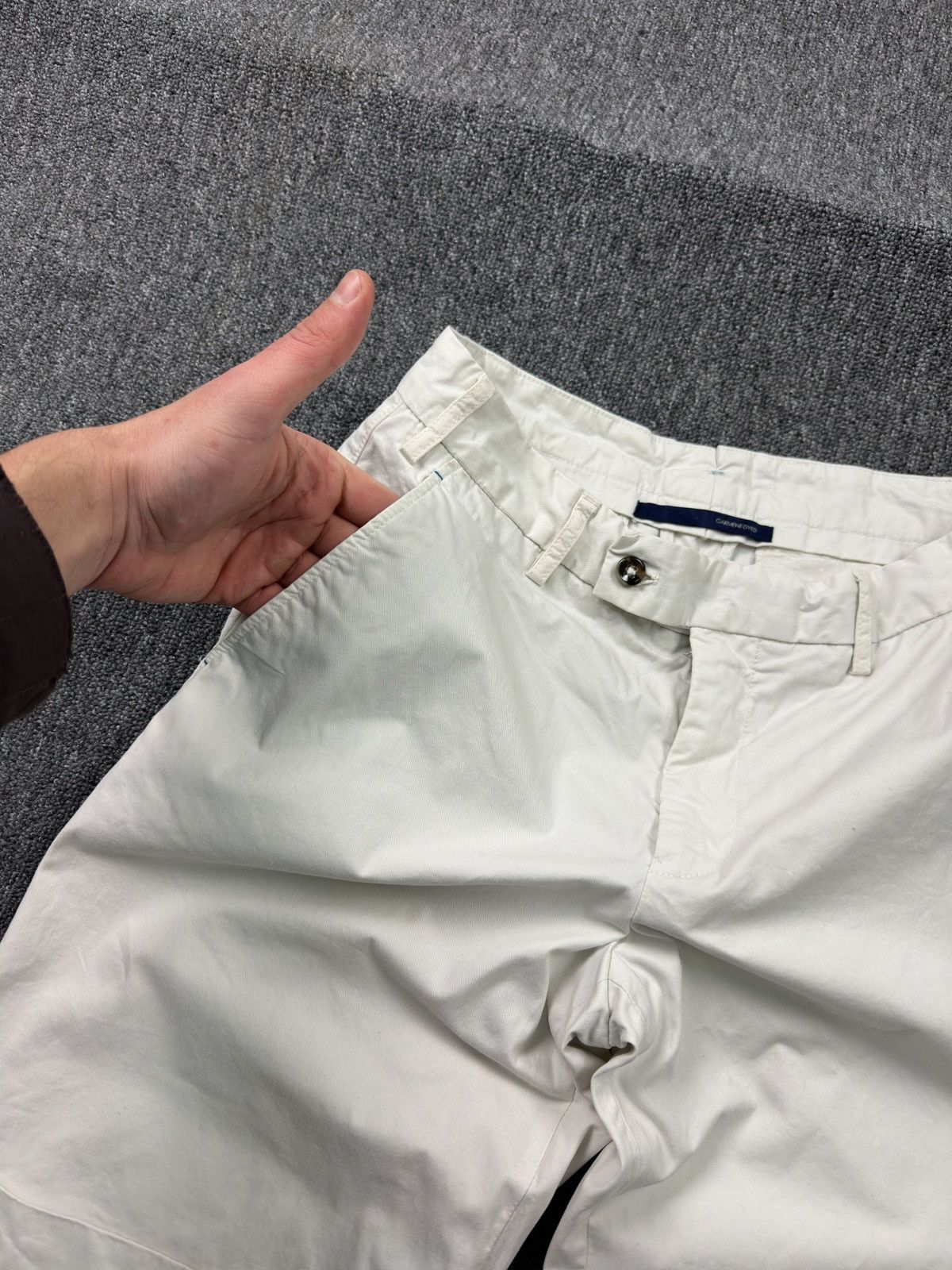 Other Mabitex Germent Dyed Chino White Cotton Shorts Size US 30 / EU 46 - 4 Thumbnail
