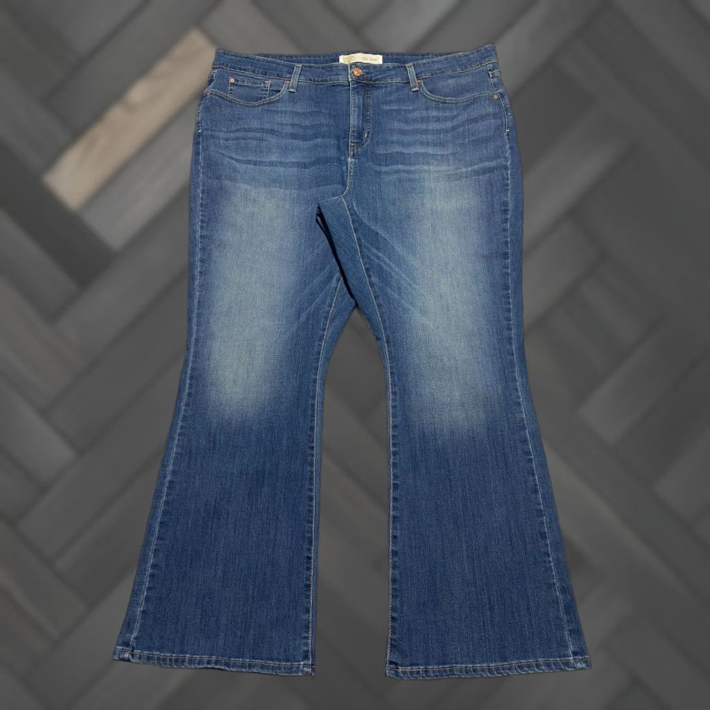 Vintage Levi Strauss Signature by Levi Strauss & Co. Jeans Bootcut 41×29 Womens 22S Plus Blue Denim 5-Pocket Shaping Stretch Size 27" / US 4 / IT 40 - 1 Thumbnail