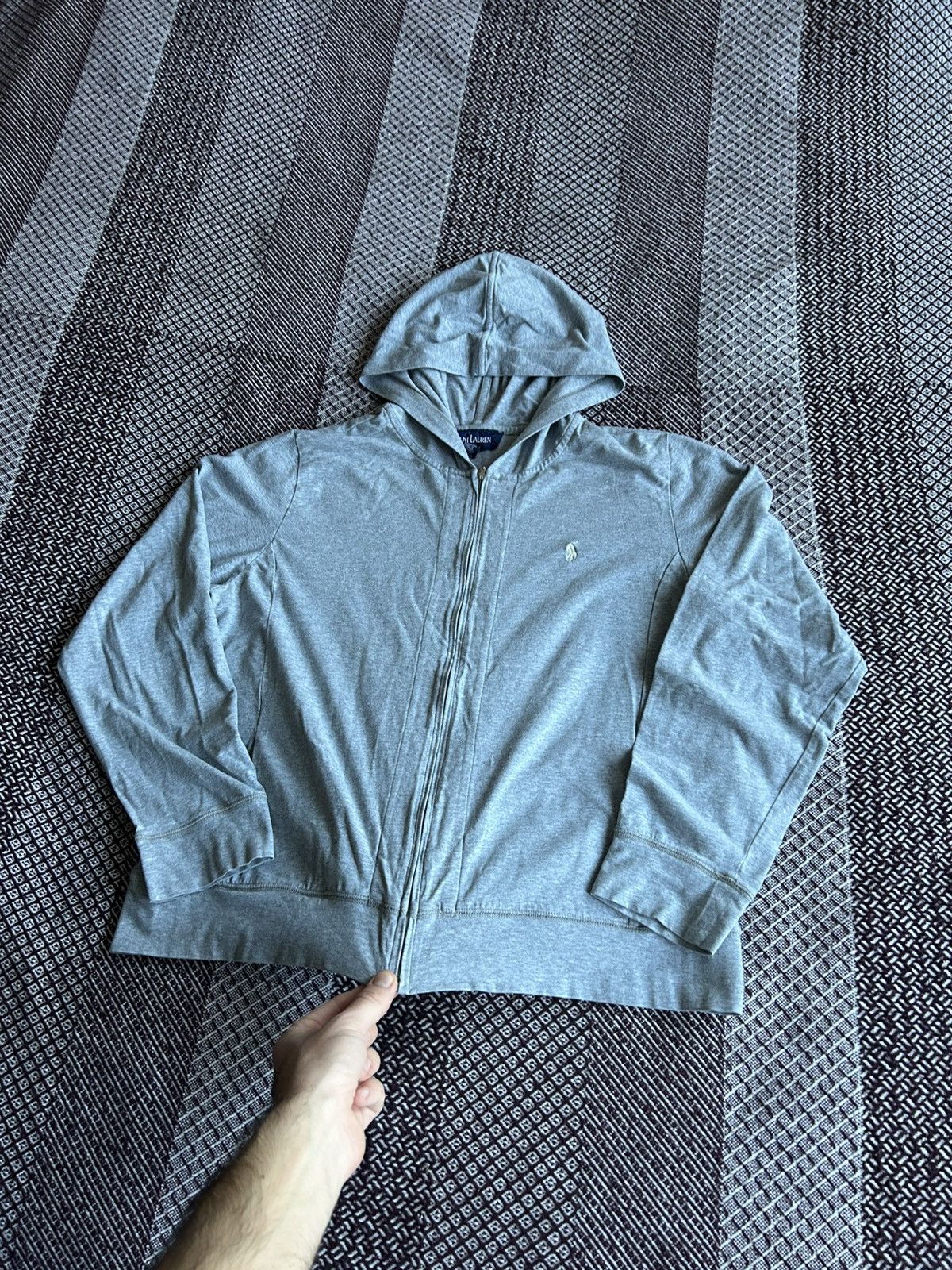 Polo Ralph Lauren Vintage Polo Ralph Lauren Grey Zip Hoodie Unisex Streetwear Size L / US 10 / IT 46 - 4 Thumbnail