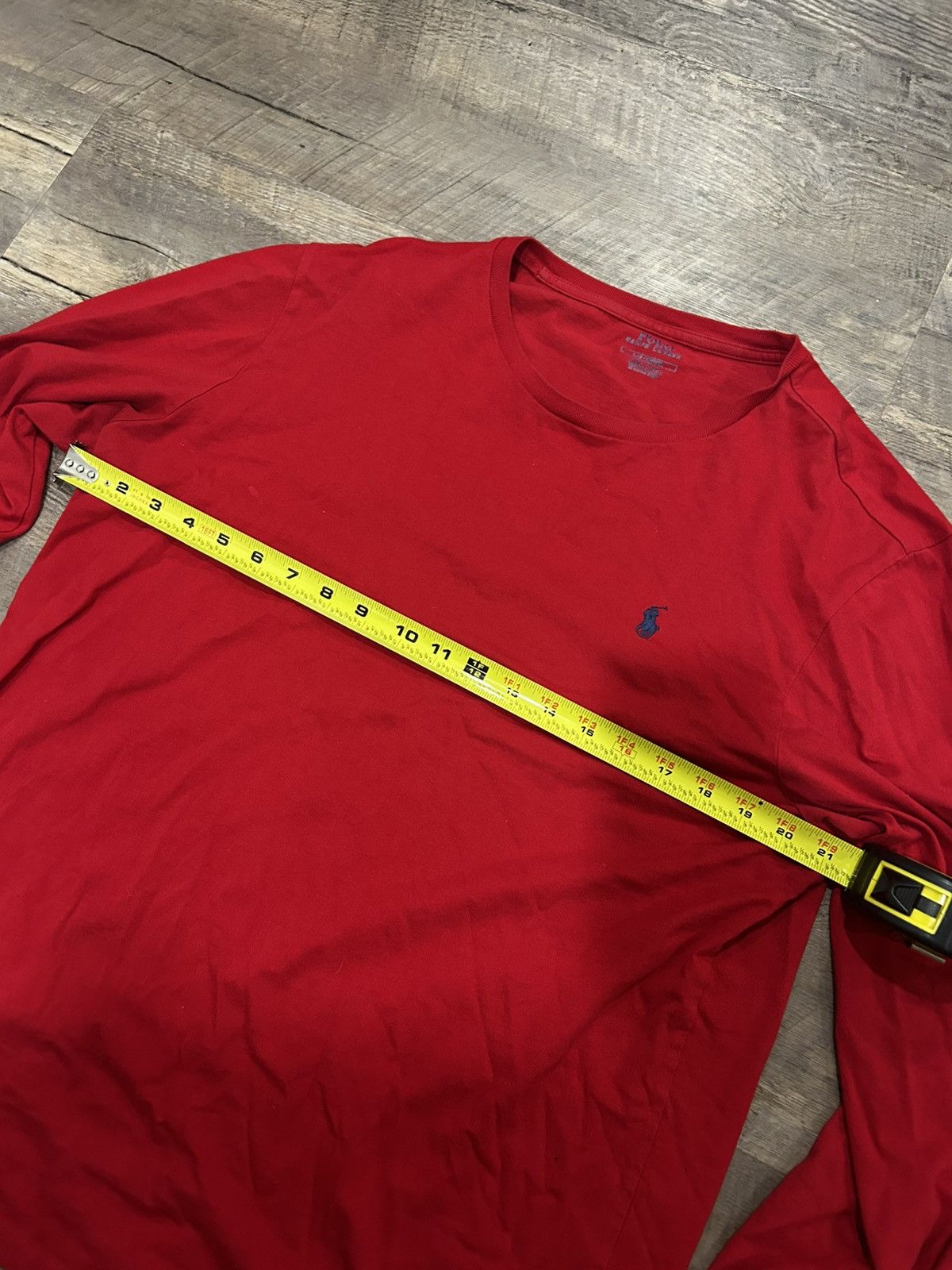 Polo Ralph Lauren ❗️Red Long Sleeve Shirt with Blue Pony❗️ Size US L / EU 52-54 / 3 - 6 Thumbnail