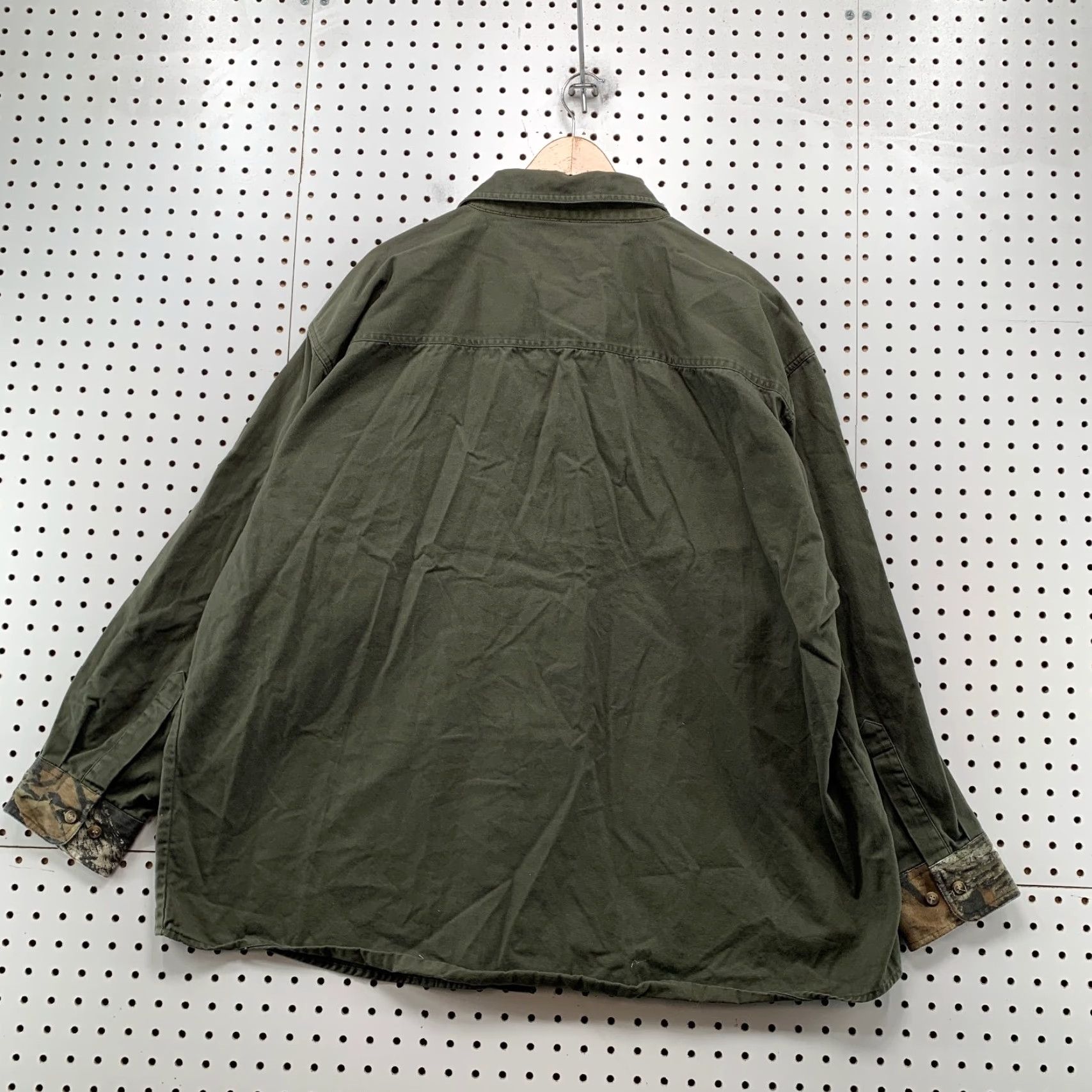 Vintage Quail Unlimited Hunting Button Shirt Mens 2XL Green Camo Long Sleeve Canvas Shirt Size US XXL / EU 58 / 5 - 2 Thumbnail