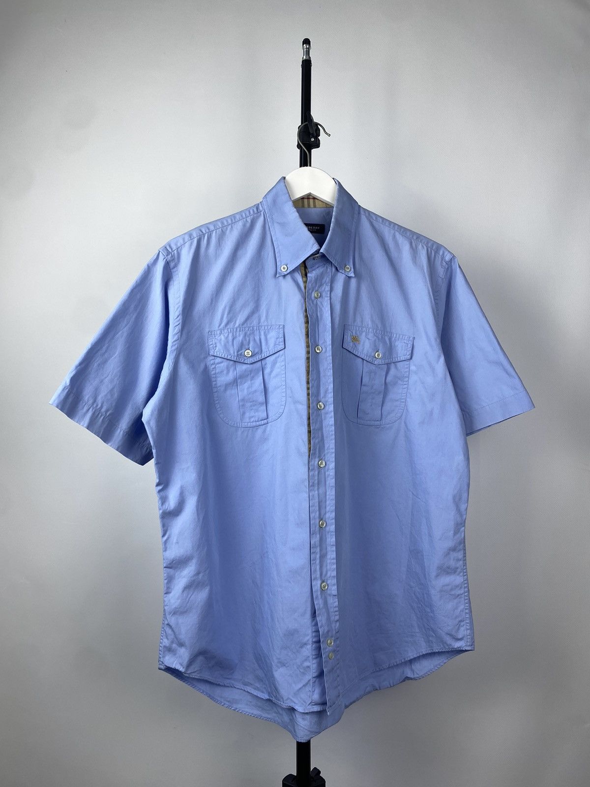 BURBERRY London Button Shirt Short Sleeve Size M