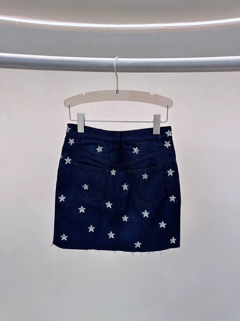 Saint Laurent Paris Saint Laurent Paris Black Star Skirt Size 25" / US 0 / IT 36 - 2 Thumbnail