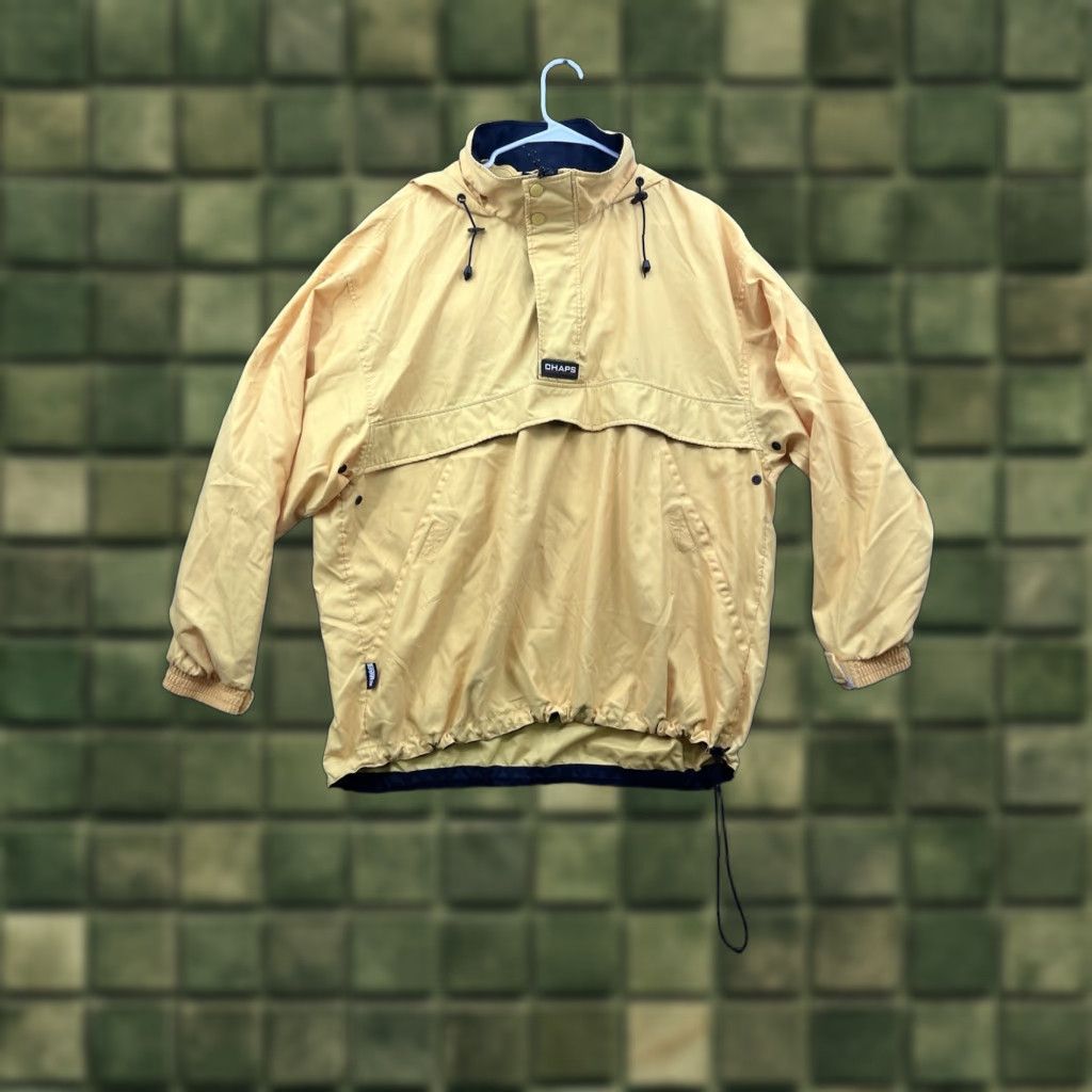 Chaps VINTAGE Chaps Ralph Lauren Yellow Black Pullover Jacket XL Men Windbreaker Hooded Stand-Up Collar Solid Size US XL / EU 56 / 4 - 1 Thumbnail