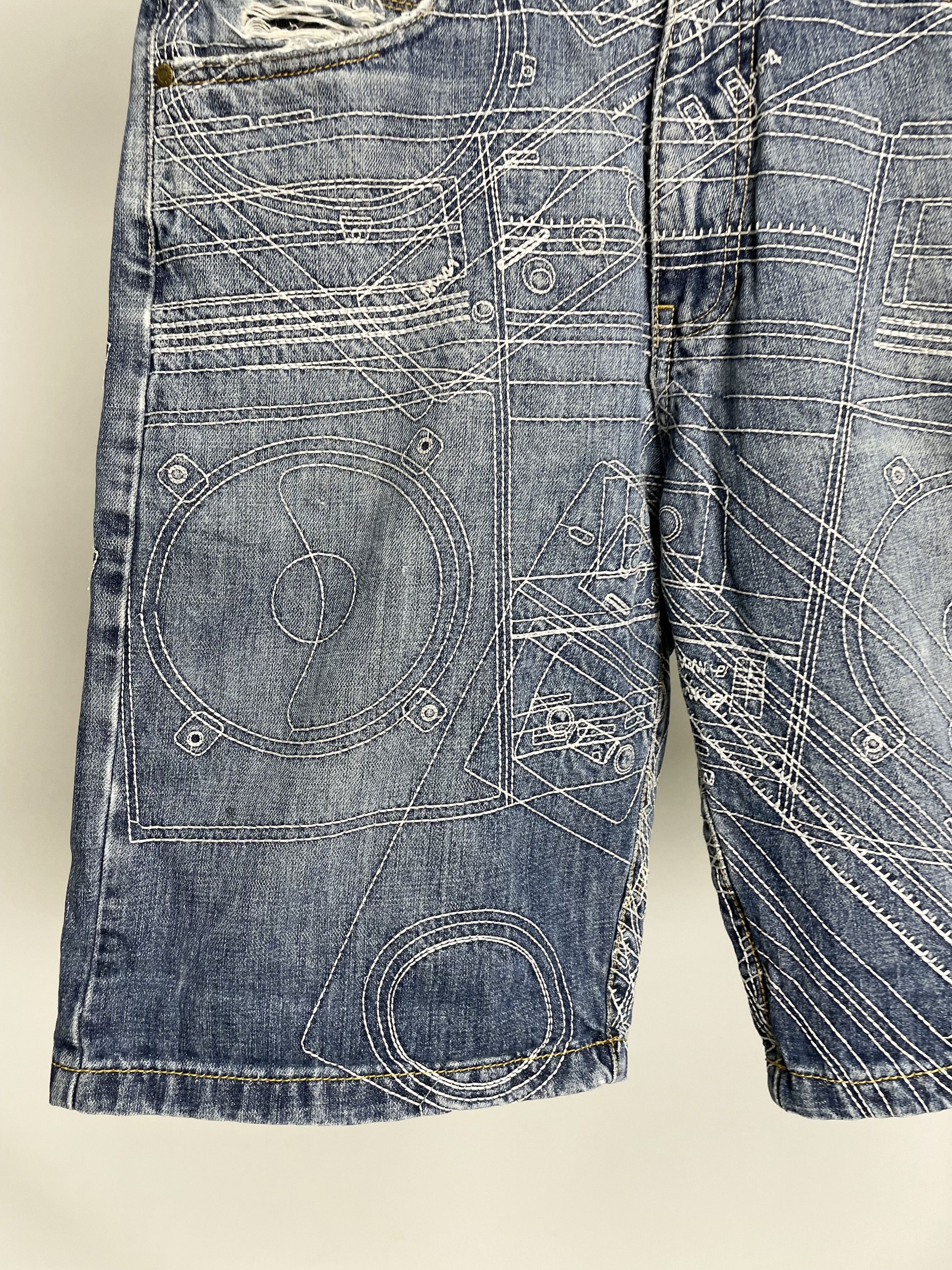 Fubu Sir Benni Miles Vintage Loose Fit Denim Jorts Y2K Shorts Size US 32 / EU 48 - 17 Thumbnail