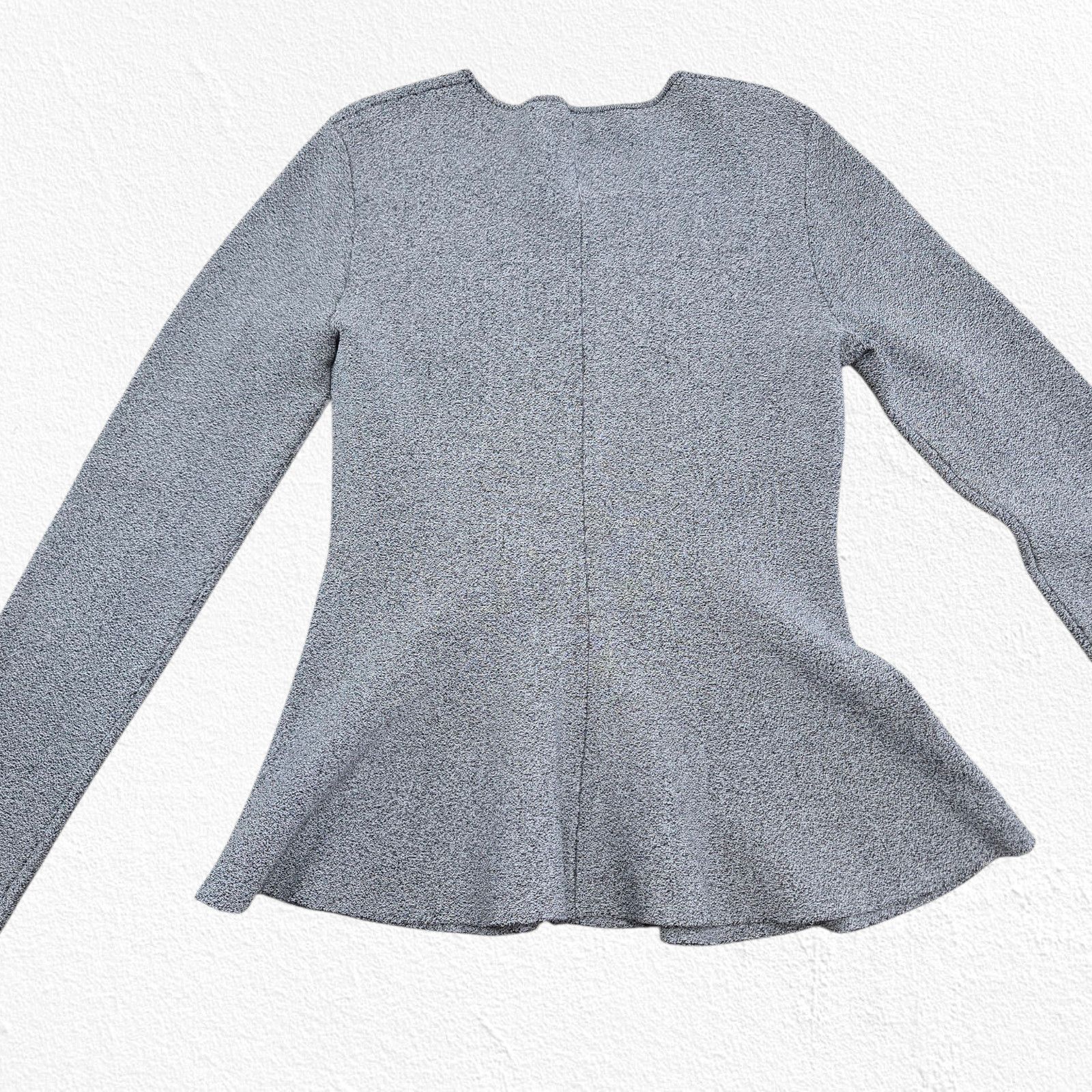 Theory Theory Peplum Zip Knit Blazer Gray Stretch Size M Size M / US 6-8 / IT 42-44 - 10 Thumbnail
