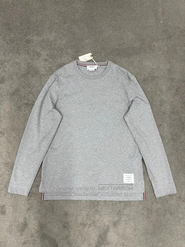 Thom Browne Thom Browne Gray Cotton Long Sleeve T-Shirt . Size US XL / EU 56 / 4 - 1 Thumbnail