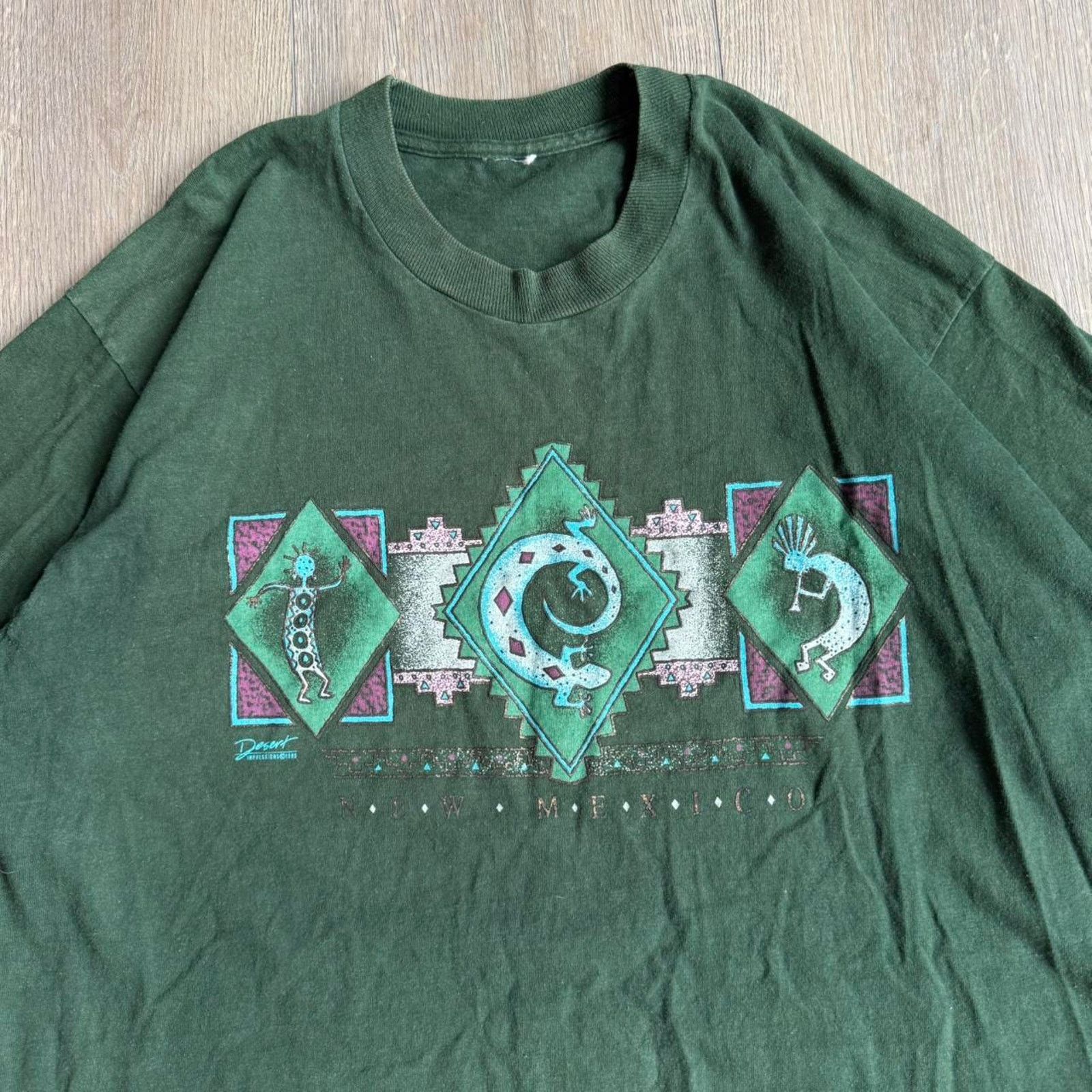 Other Vintage 90s Mexico Art Tee Green Size US XL / EU 56 / 4 - 2 Thumbnail