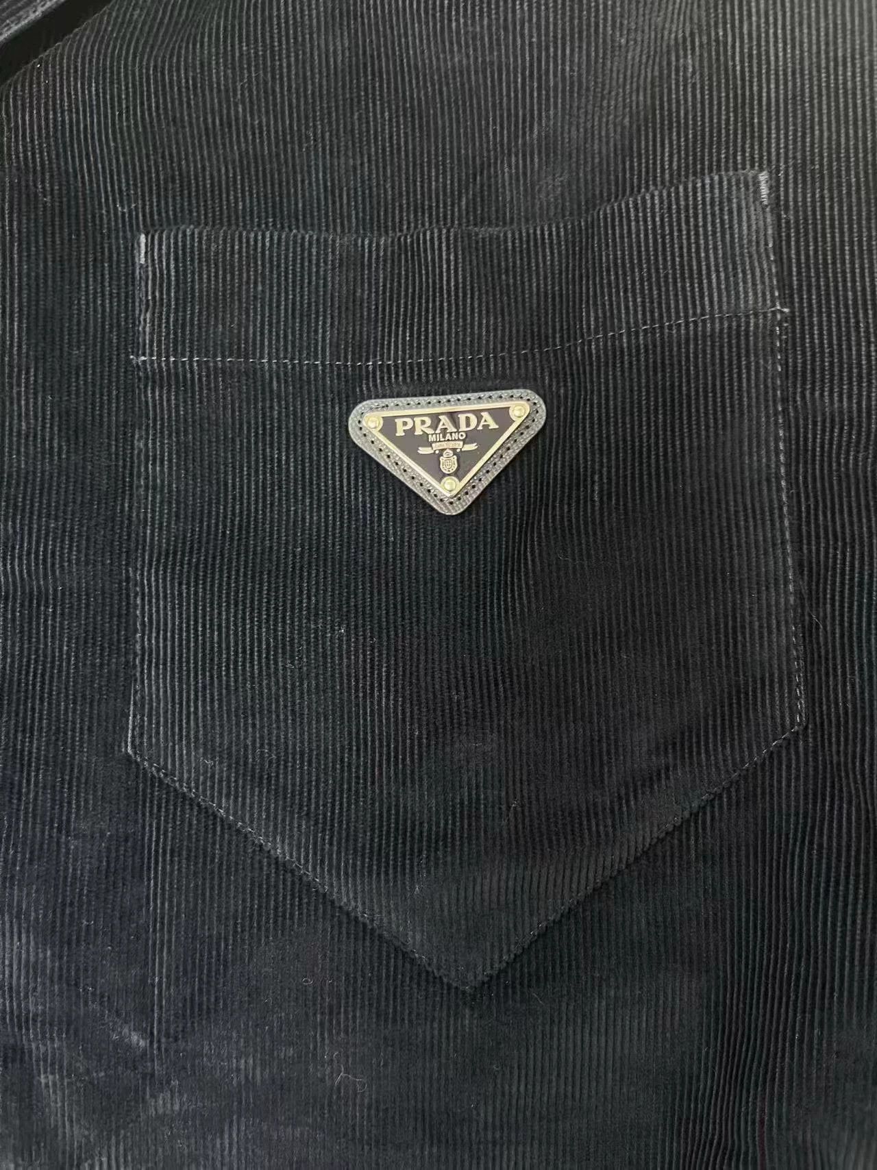 Prada Prada classic triangle logo corduroy jacket, in stock Size US XL / EU 56 / 4 - 3 Thumbnail