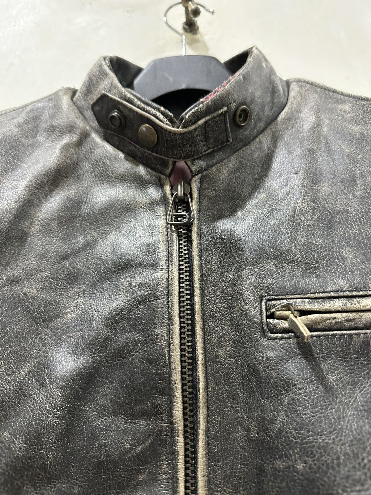 Japanese Brand VTG Genuine Leather Motorcycles Distress Jacket Size US L / EU 52-54 / 3 - 4 Thumbnail