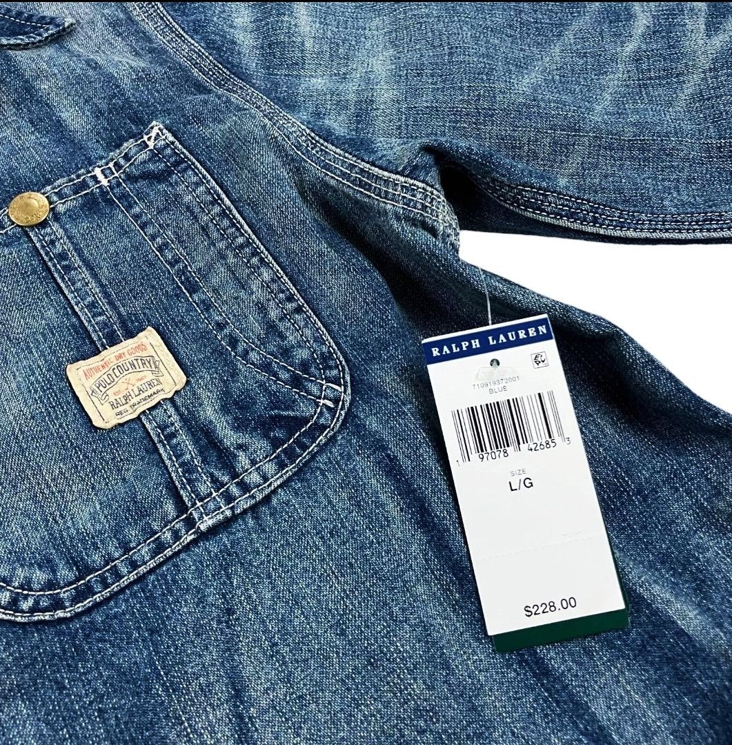 Designer × Polo Ralph Lauren Polo Country Ralph Lauren Denim Jeans Shirt Jacket SZ Large Size US L / EU 52-54 / 3 - 8 Thumbnail