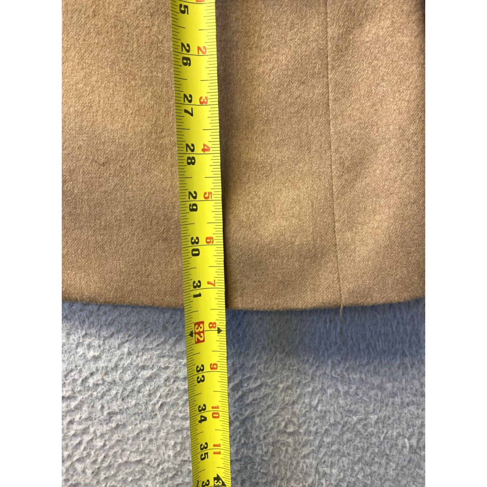 Tasso Elba VINTAGE Tasso Elba Blazer Mens 42 Single-Breasted Suit Jacket Formal Beige Camel Hair US 80s Size 42R - 6 Thumbnail