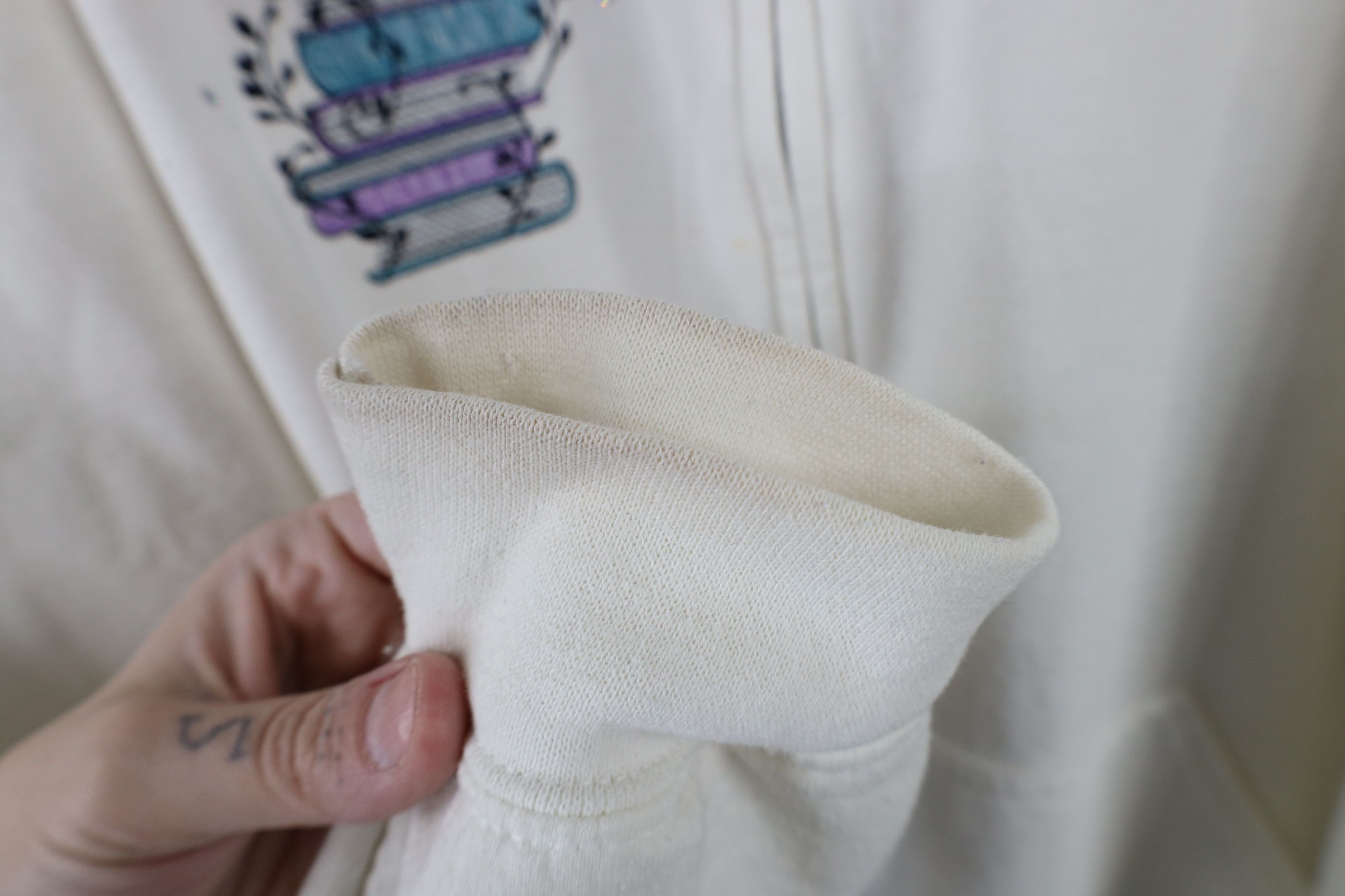 Vintage Vintage 90s Streetwear Cat Kitten Books Full Zip Hoodie Size XL / US 12-14 / IT 48-50 - 10 Thumbnail