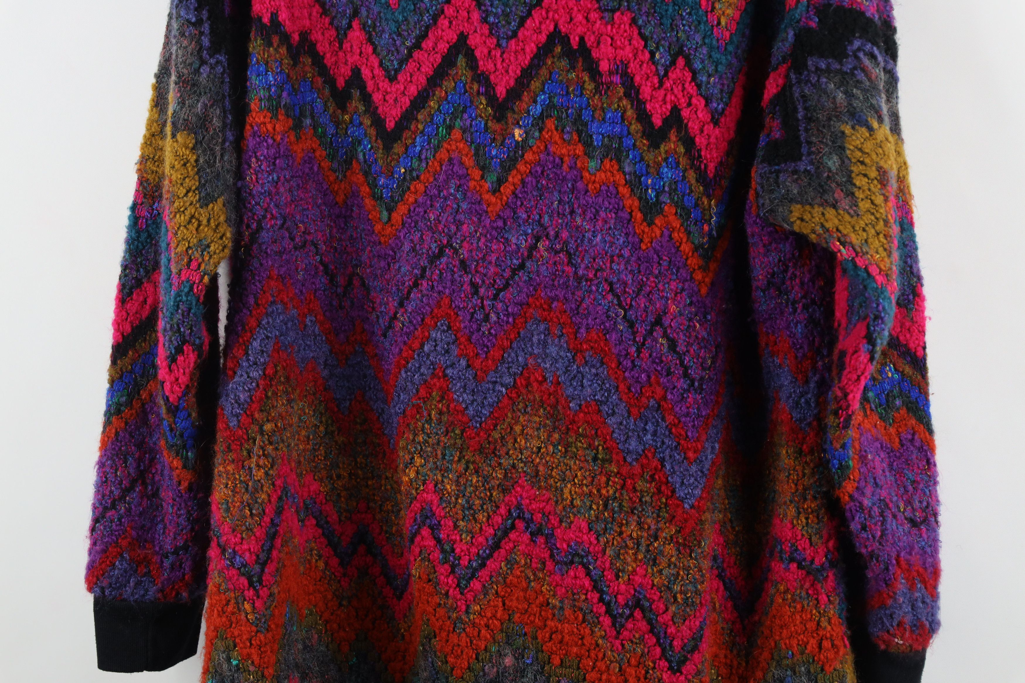 Vintage Vintage 90s Streetwear Zig Zag Turtleneck Sweater USA Size M / US 6-8 / IT 42-44 - 11 Thumbnail
