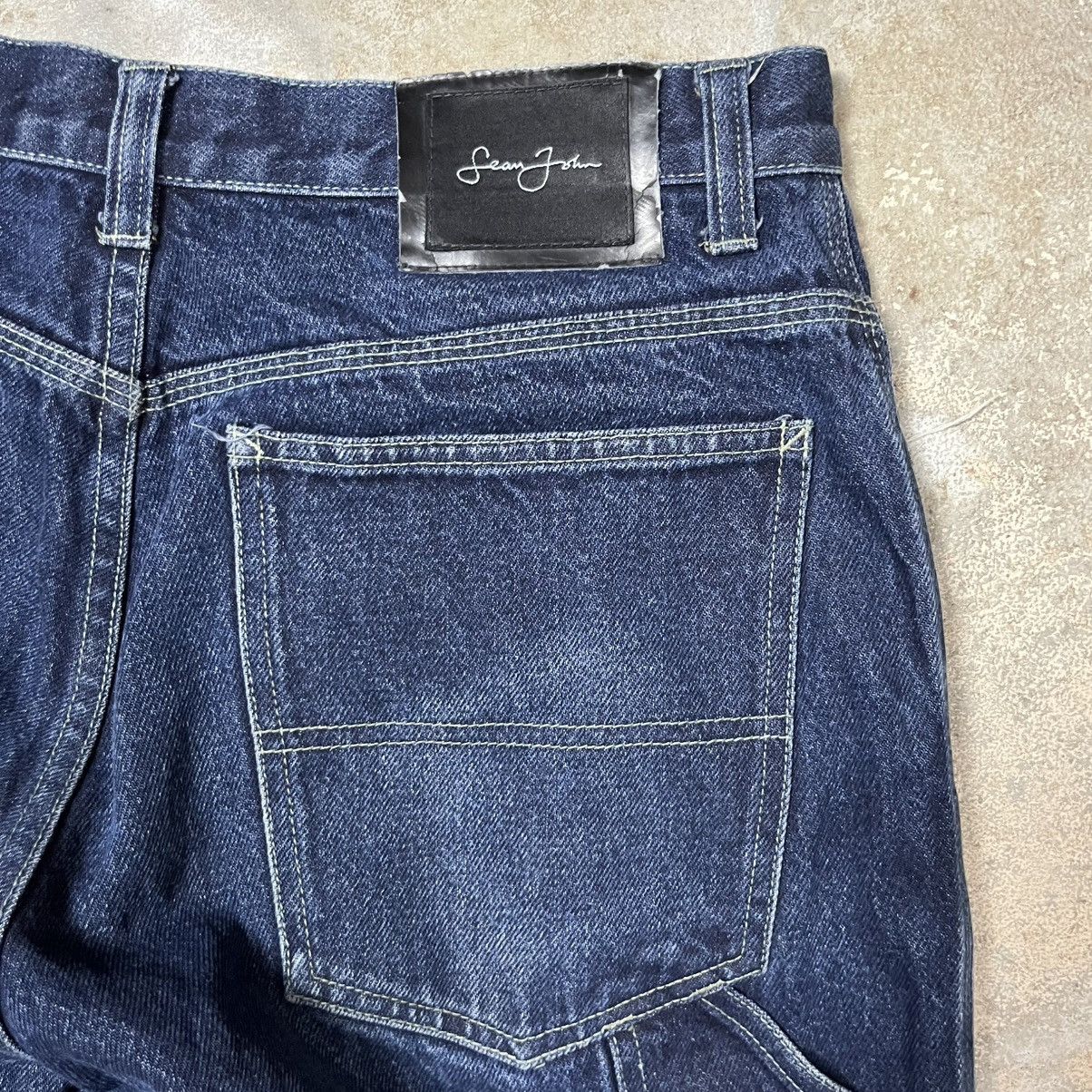 Sean John × Vintage Baggy Vintage Sean Jean Y2K 2000s Denim Double Knees Size US 33 - 4 Thumbnail