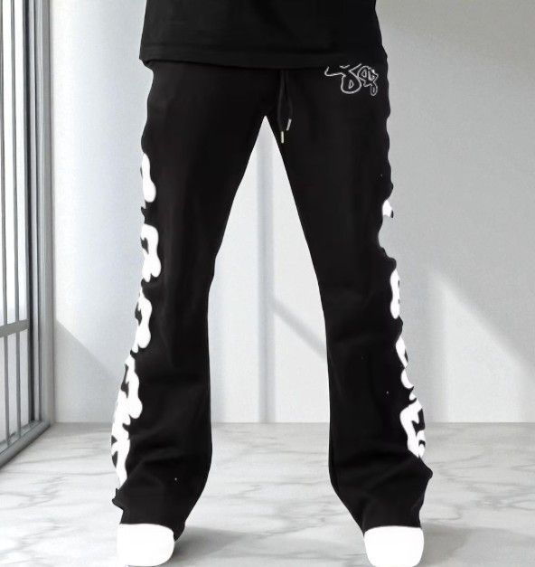 Other Y2K Letter Print Streetwear Sweatpants Size US 27 - 3 Thumbnail