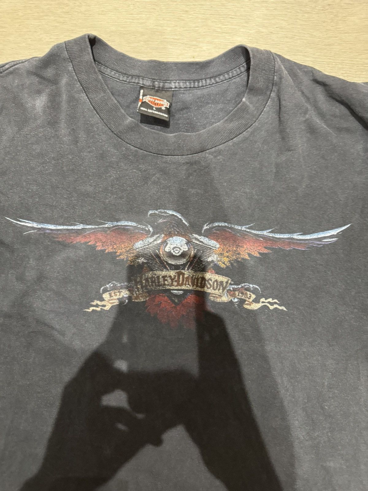 Harley Davidson × Vintage Vintage Black Harley Davidson Manchester Shirt Size US L / EU 52-54 / 3 - 4 Thumbnail