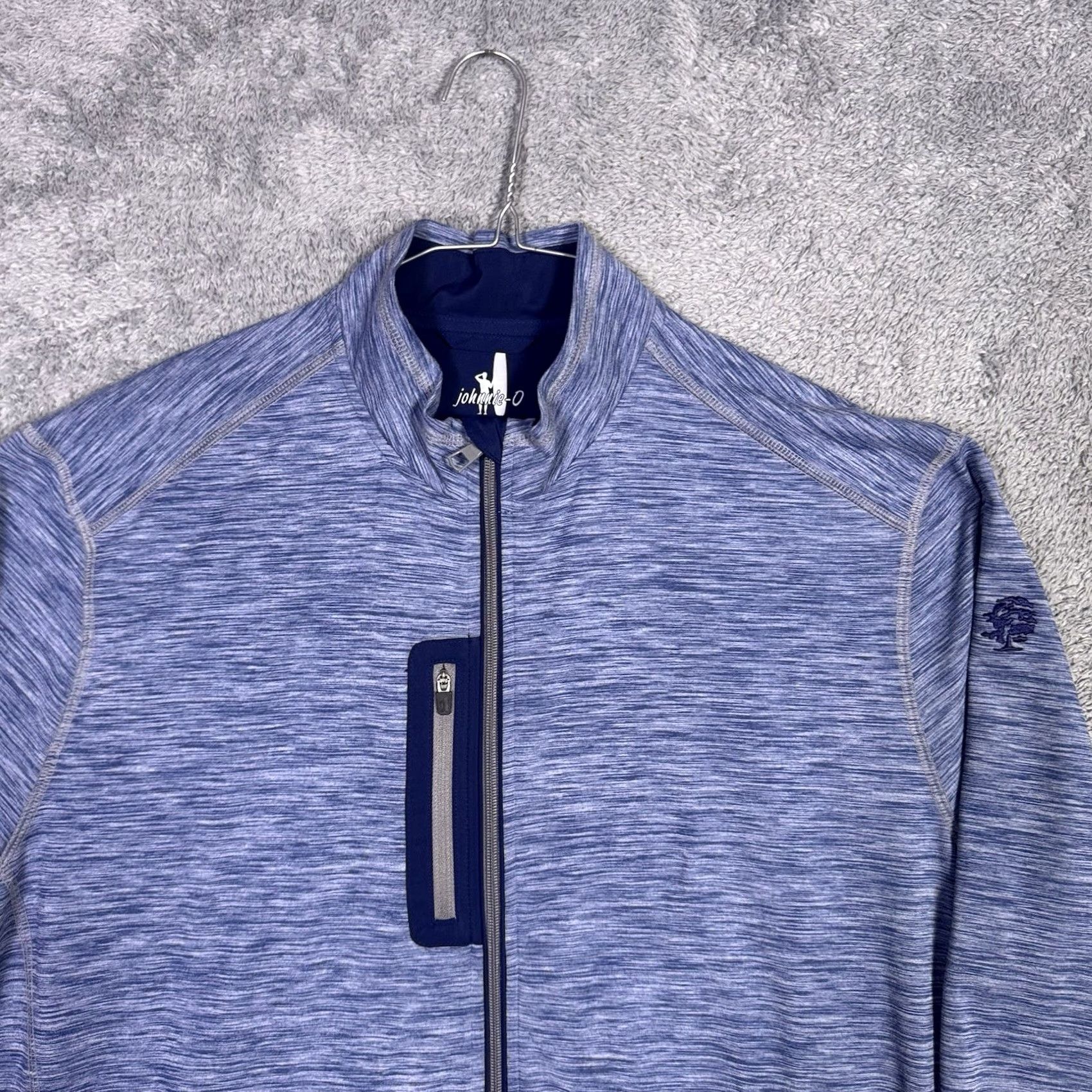 johnnie-O johnnie-O Jacket Mens XL Full Zip Tech Heather Seqouia Lake Blue JMJK1890 Size US XL / EU 56 / 4 - 4 Thumbnail
