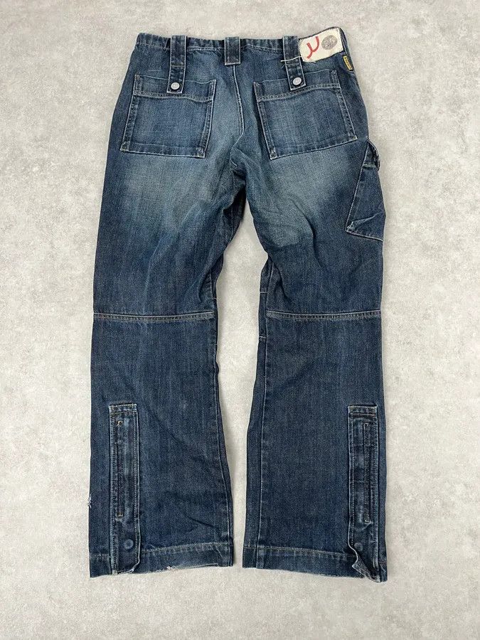 Armani 2000s Armani Blue Faded Denim Cargo Jeans Size US 32 / EU 48 - 7 Thumbnail