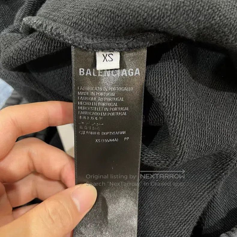 Balenciaga Balenciaga size XS Distressed Washed Embroidered Logo Shor Size US 27 - 5 Thumbnail