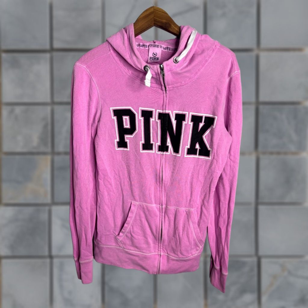 Victoria's Secret Victoria's Secret PINK Hoodie Womens XS Zip Hoodie Pink Logo 8/10 Replacement 6368 Size XS / US 0-2 / IT 36-38 - 1 Thumbnail