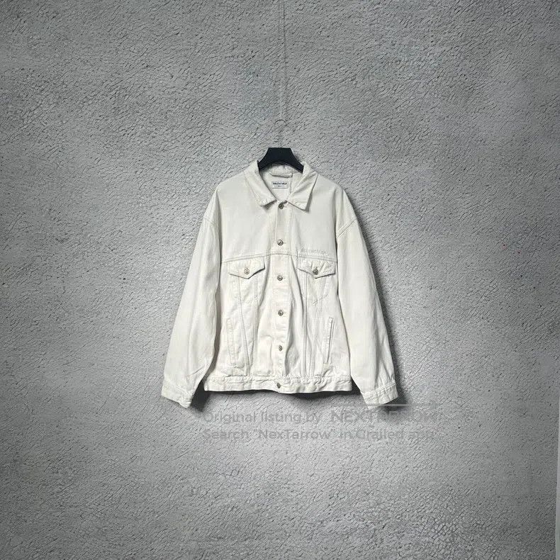 Balenciaga Balenciaga Washed effect oversized denim jacket, women's, Size L / US 10 / IT 46 - 1 Thumbnail