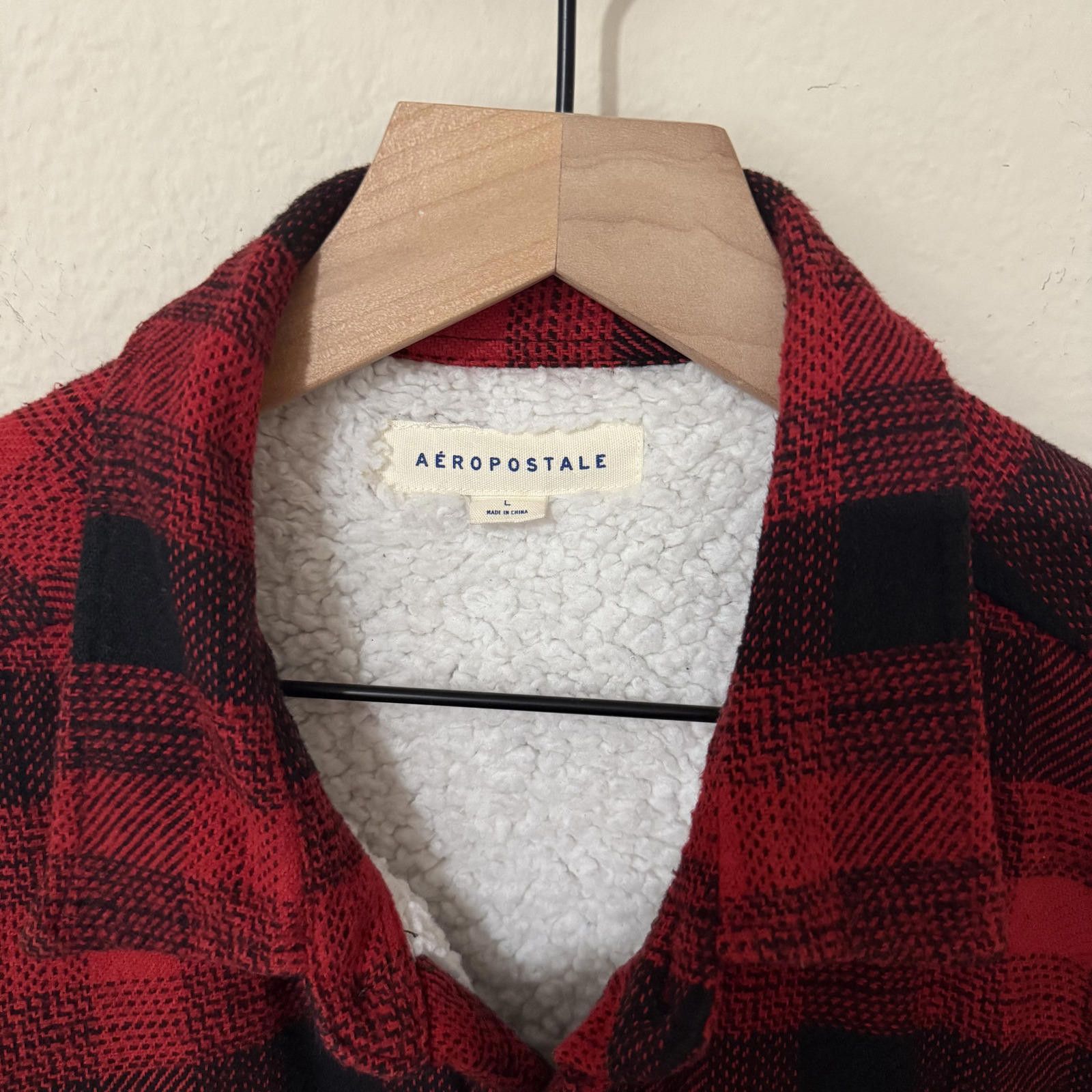Aeropostale Aeropostale Jacket Men's L Red Plaid Button Down Size US L / EU 52-54 / 3 - 3 Thumbnail