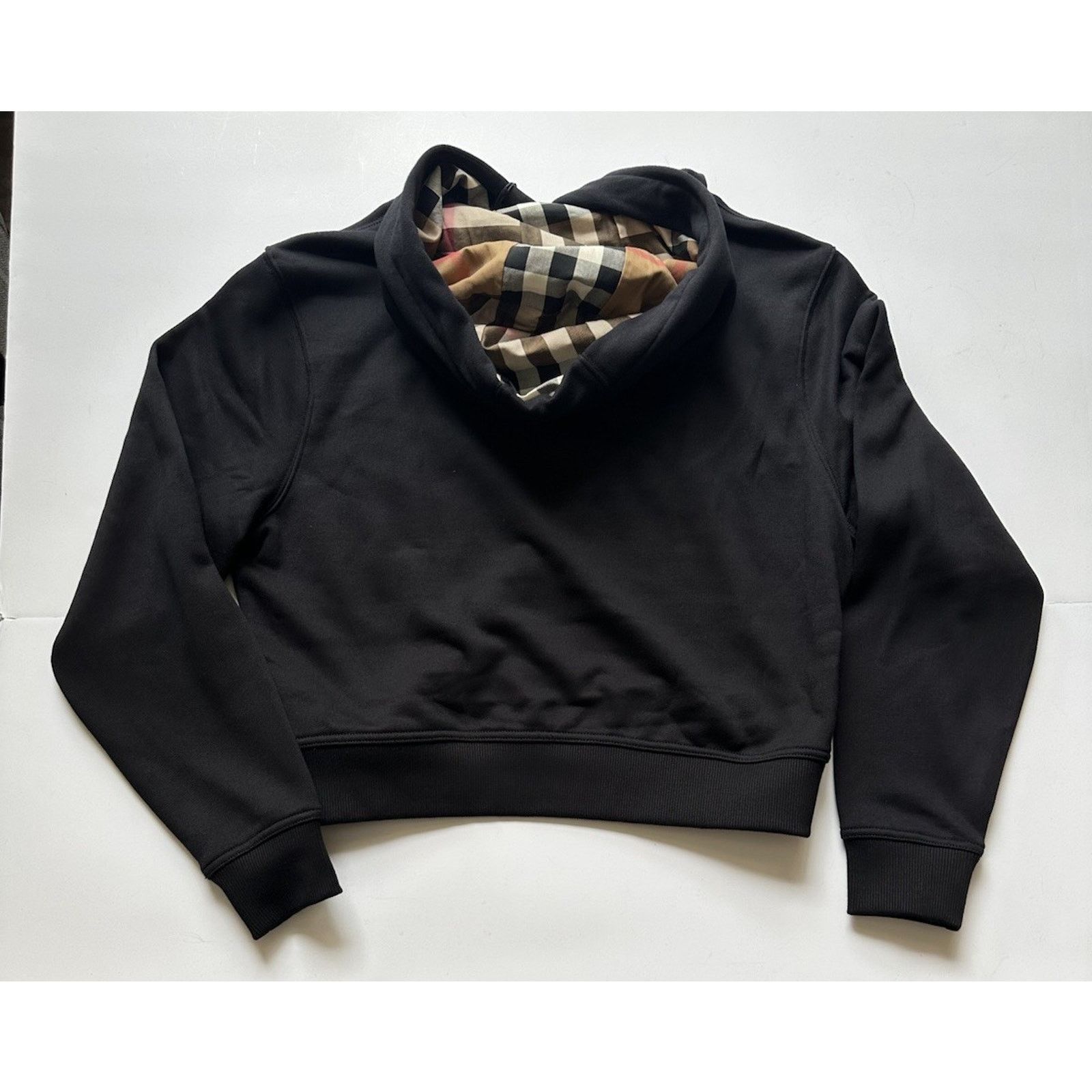 Burberry Burberry Talley Checked Sweatshirt Hoodie Black M 8084391 Size M / US 6-8 / IT 42-44 - 11 Thumbnail