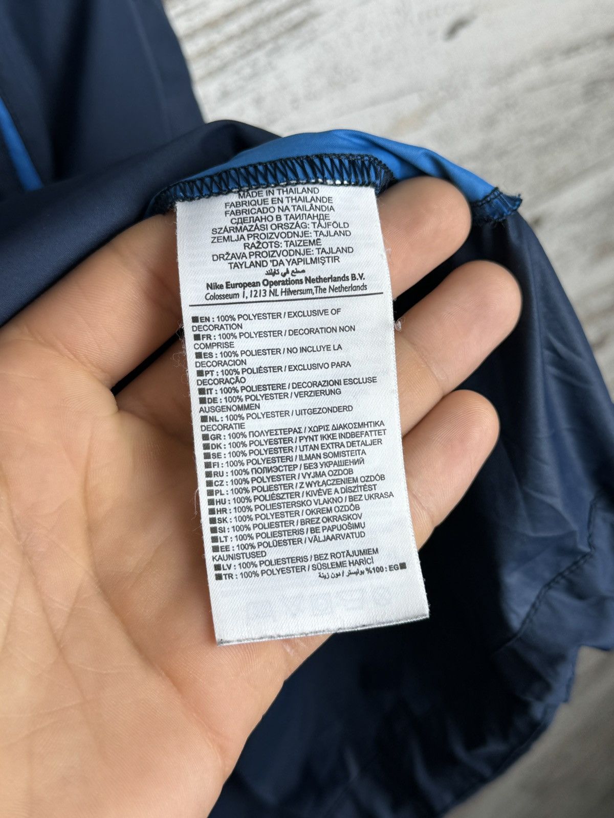 Nike × Vintage Mens Vintage Nike navy track jacket swoosh drill Olympic y2k Size US L / EU 52-54 / 3 - 9 Thumbnail