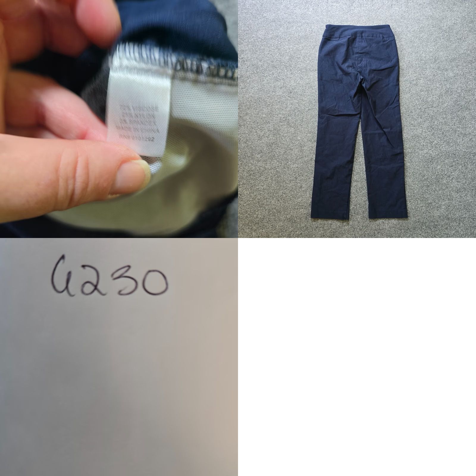 Vintage Lulu B Pants Womens Size 2 Blue Stretch Tapered Performance Casual Dress Pants Regular Slim Fit Womensใจ Size 26" / US 2 / IT 38 - 8 Thumbnail