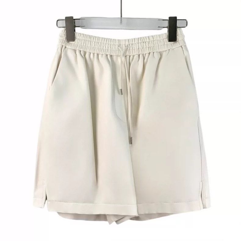 Loewe Loewe sizeS Light white sheepskin pull cord casual shorts Size 28" / US 6 / IT 42 - 1 Thumbnail