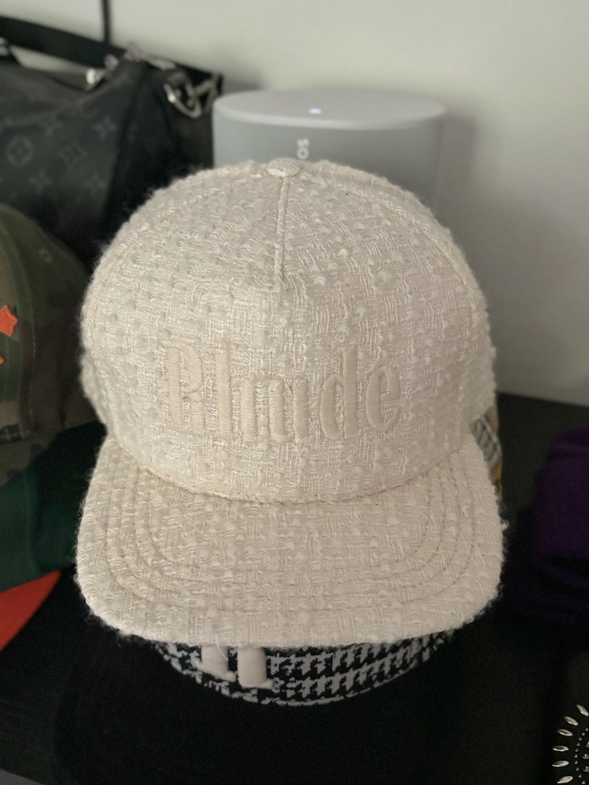 image of Rhude St Barts - Linen Vacation Woven Hat in White, Men's