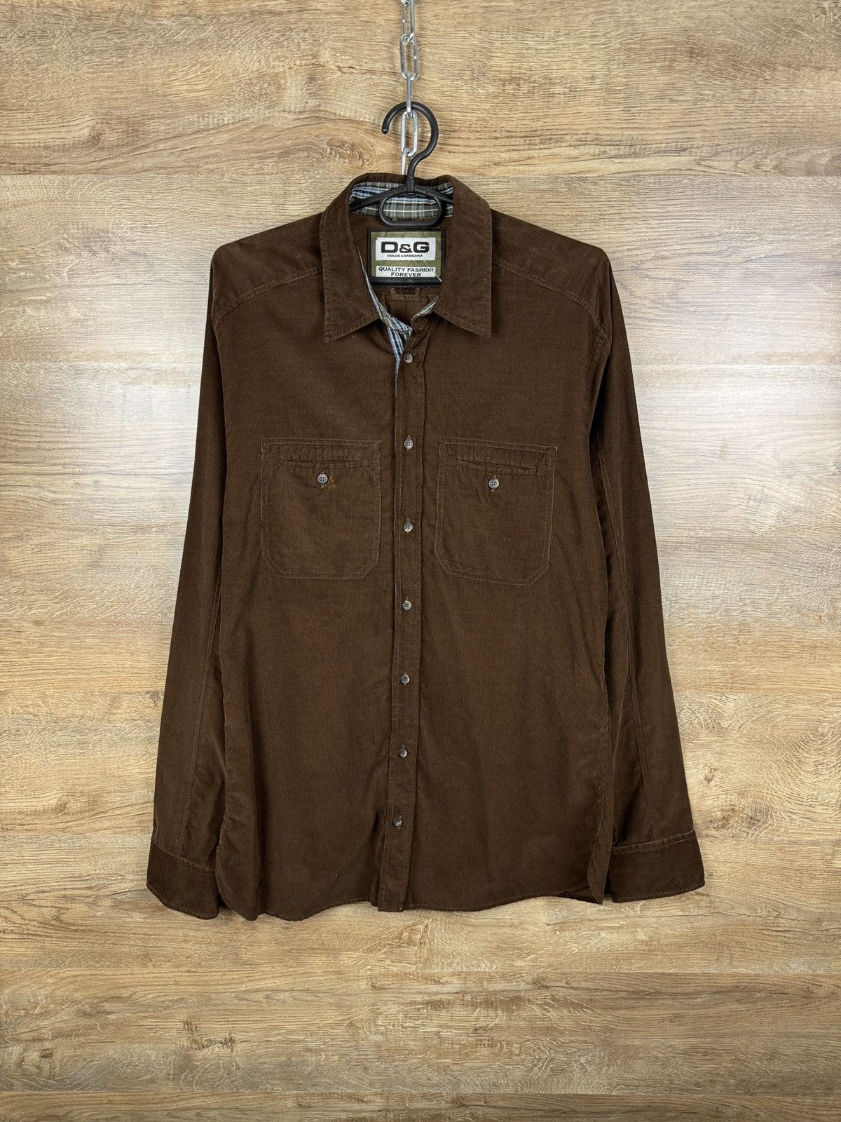 Dolce & Gabbana × Vintage Vintage Dolce & Gabbana Shirts Button Up velvet corduroy y2k Size US M / EU 48-50 / 2 - 1 Thumbnail