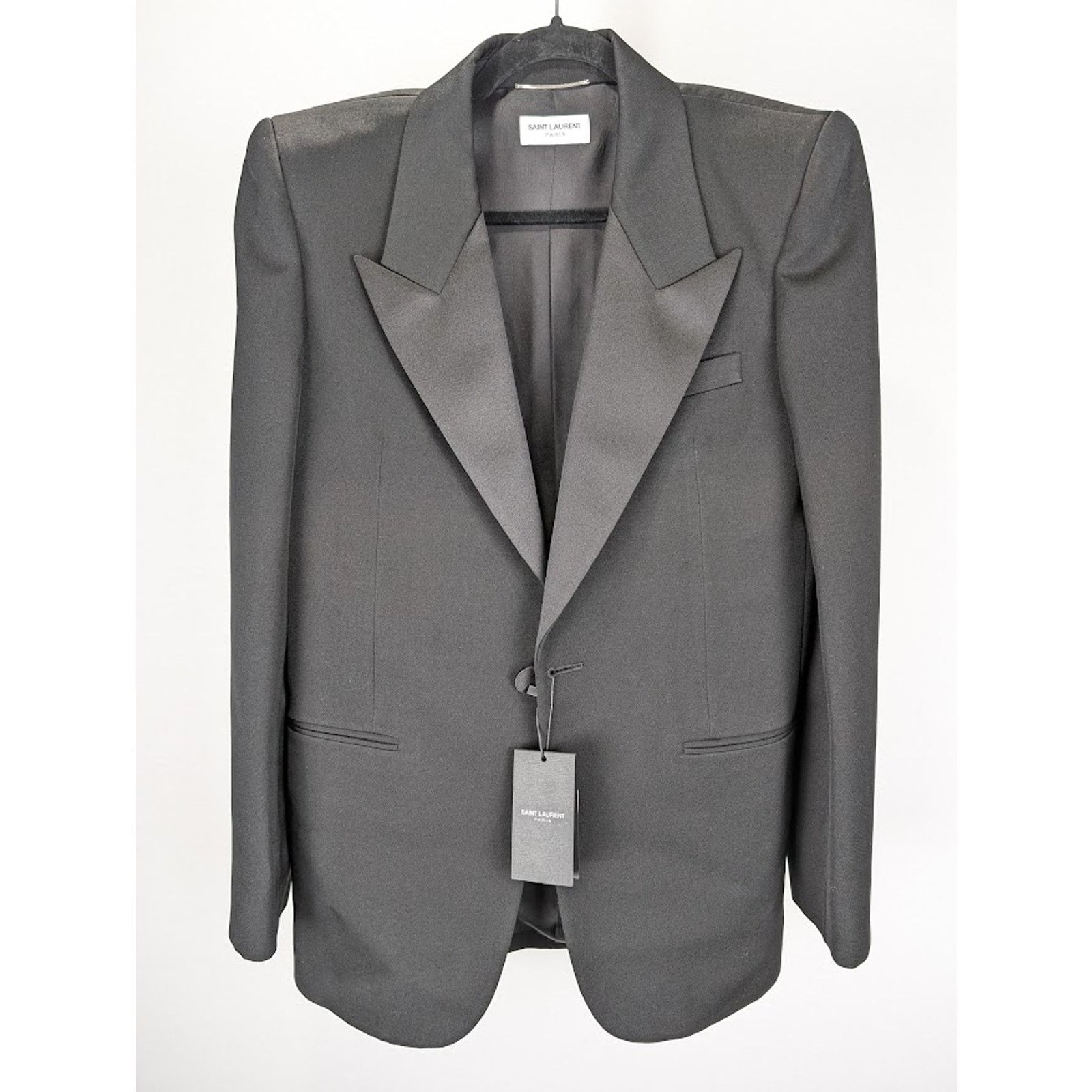 Saint Laurent Paris o1rshd1 Grain De Poudre De Leger Armure Jacket in Black Size US L / EU 52-54 / 3 - 8 Thumbnail