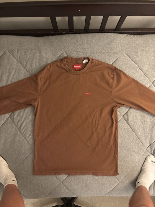 Supreme Supreme Small Box L/S Tee (SS22) Brown | Grailed