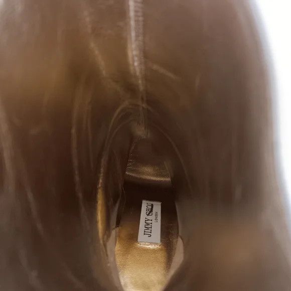 Jimmy Choo Jimmy Choo Cierra Metallic Cap-Toe Stiletto Booties - EU36.5 Size US 6.5 / IT 36.5 - 12 Thumbnail