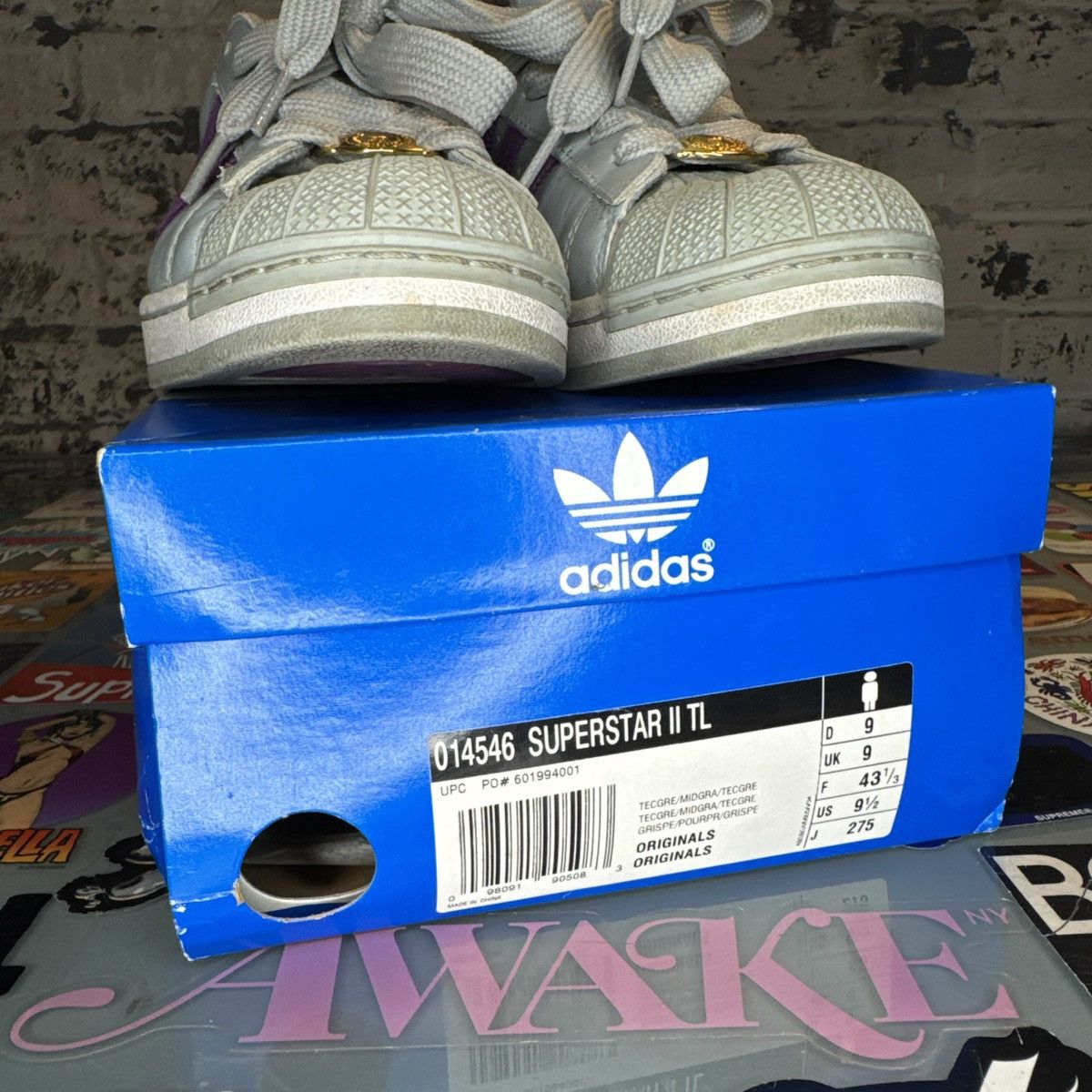 Adidas Adidas Originals Superstar II TL 014546 Grey Purple Sz 9.5 Size US 9.5 / EU 42-43 - 7 Thumbnail
