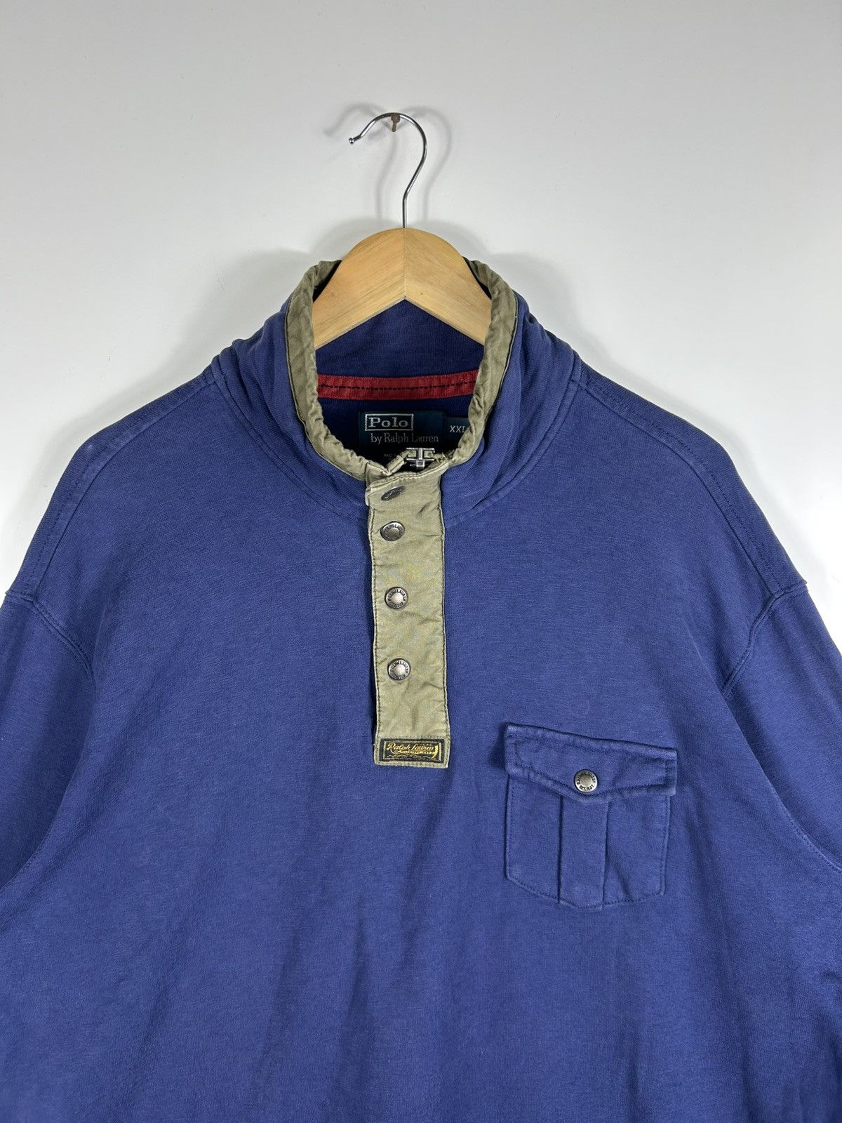 Polo Ralph Lauren ⚡️Vintage Y2K Polo Ralph Lauren Half Zipper Sweatshirt Size US XXL / EU 58 / 5 - 4 Thumbnail