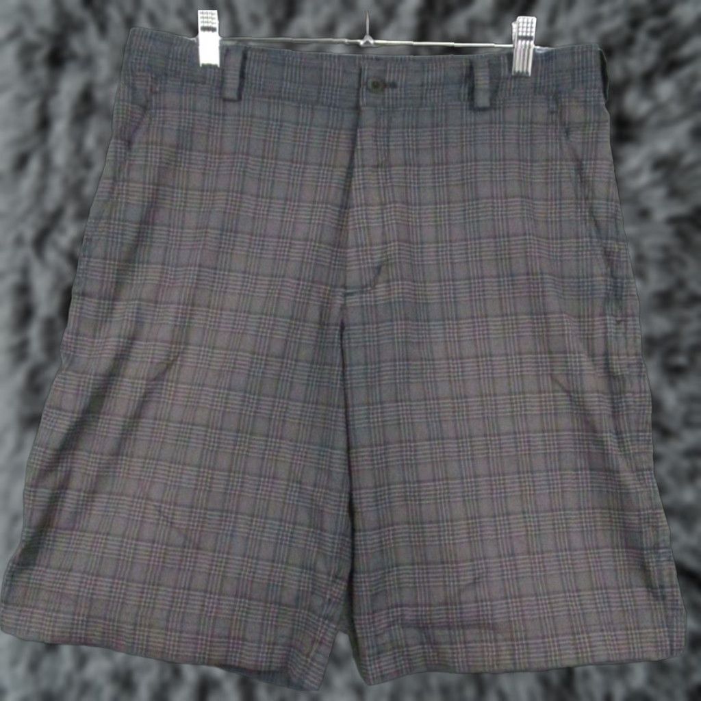 Nike Nike Shorts Men's 32 Gray Plaid Moisture Wicking Stretch Casual Golf Size US 32 / EU 48 - 1 Thumbnail