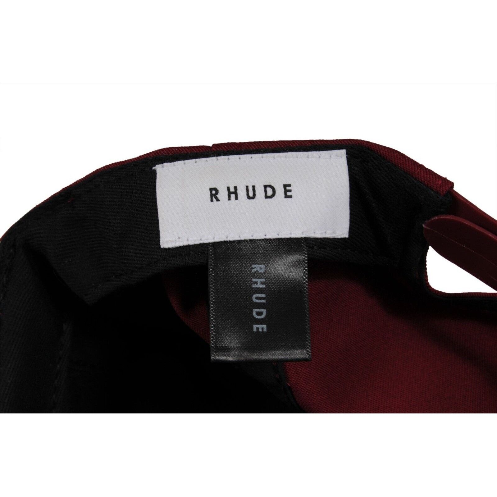 Rhude Embroidered 21 R S.C. Baseball Cap Red Burgundy - 02378 Size ONE SIZE - 10 Thumbnail