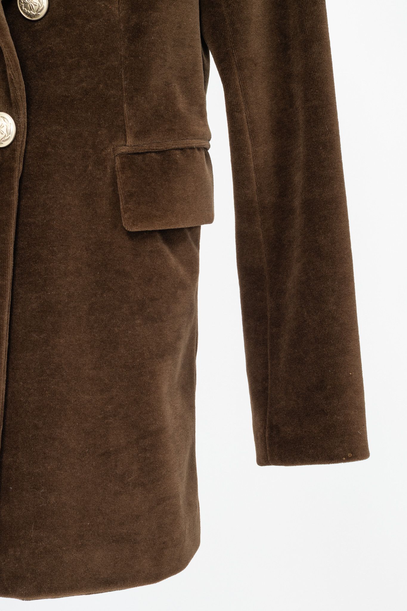 Circolo 1901 Circolo 1901 Brown Velvet Double-Breasted Blazer Size XS / US 0-2 / IT 36-38 - 7 Thumbnail